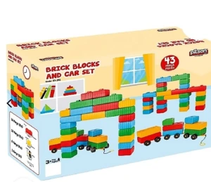 Cuburi de construit Lego Brick Blocks and Car Set 43 piese – Inkedlego 2 LI Inkedlego 2 LI