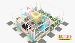 Loc de joacă modular - DB 17 - 6,60m x 5,60m x 2,80m (Llh)