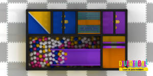 Loc de joacă modular - DB 05 - 5,00m x 3,00m x 2,80m (L*l*h) – Loc de joaca modular – DB 05 – 500m x 300m x 250m Llh2 Loc de joacă modular – DB 05 – 5,00m x 3,00m x 2,50m (Llh)2