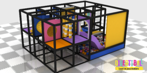 Loc de joacă modular - DB 19 - 6,00m x 4,60m x 2,80m (L*l*h) – Loc de joaca modular – DB 19 – 600m x 460m x 250m Llh Loc de joacă modular – DB 19 – 6,00m x 4,60m x 2,50m (Llh)