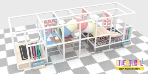 Loc de joacă modular – DB 20 – 9,00m x 2,50m x 2,80m(Llh)