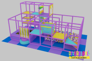 Loc de joacă modular – DB 24 – 6,80 m x 3,70 m x 3,80 m (Llh)