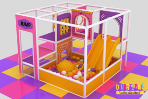 Loc de joacă modular – DB 37 – 3,80m x 3,80m x 2,50m (Llh)