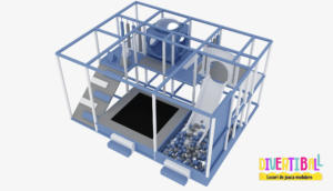Loc de joacă modular - DB 40 - 5,00m x 5,00m x 2,80m (L*l*h) – Loc de joaca modular – DB 40 – 500m x 500m x 250m Llh 2 Loc de joacă modular – DB 40 – 5,00m x 5,00m x 2,50m (Llh) (2)
