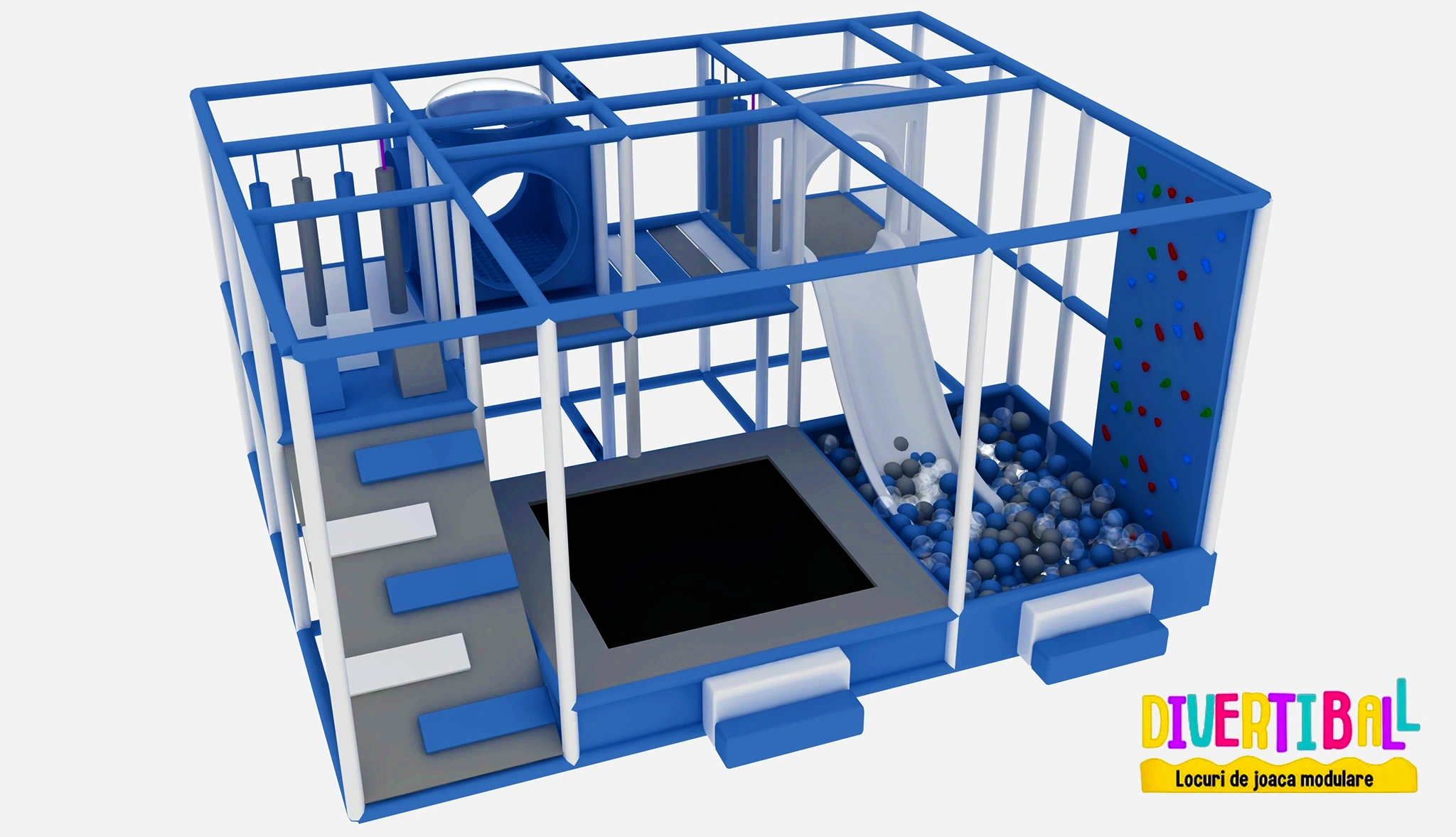 Loc de joacă modular – DB 40 – 5,00m x 5,00m x 2,80m 1 Loc de joacă modular – DB 40 – 5,00m x 5,00m x 2,80m 1