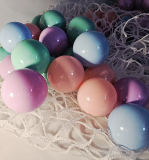 Set 500 bile colorate - diametru 8 cm – bile 8 cm mov verde menta albastru deschis roz pal bile 8 cm mov-verde-menta-albastru-deschis-roz-pal