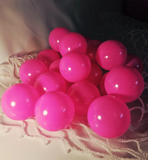 Set 500 bile colorate - diametru 8 cm – bile 8 cm roz 2 bile 8 cm roz 2