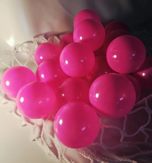 Set 500 bile colorate - diametru 8 cm – bile 8 cm roz 3 bile 8 cm roz 3