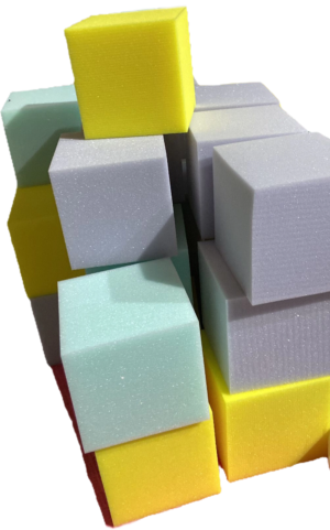 Set 50 cuburi burete spații de joacă – cuburi burete 3 cuburi burete 3