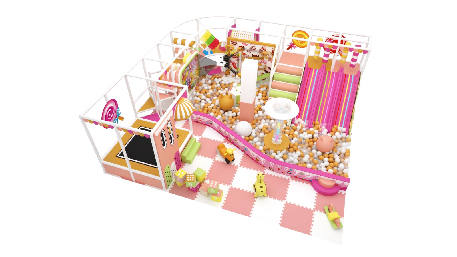 Amenajare completă loc de joacă modular – Candy – DBC09 -2 Amenajare completă loc de joacă modular – Candy – DBC09 -2